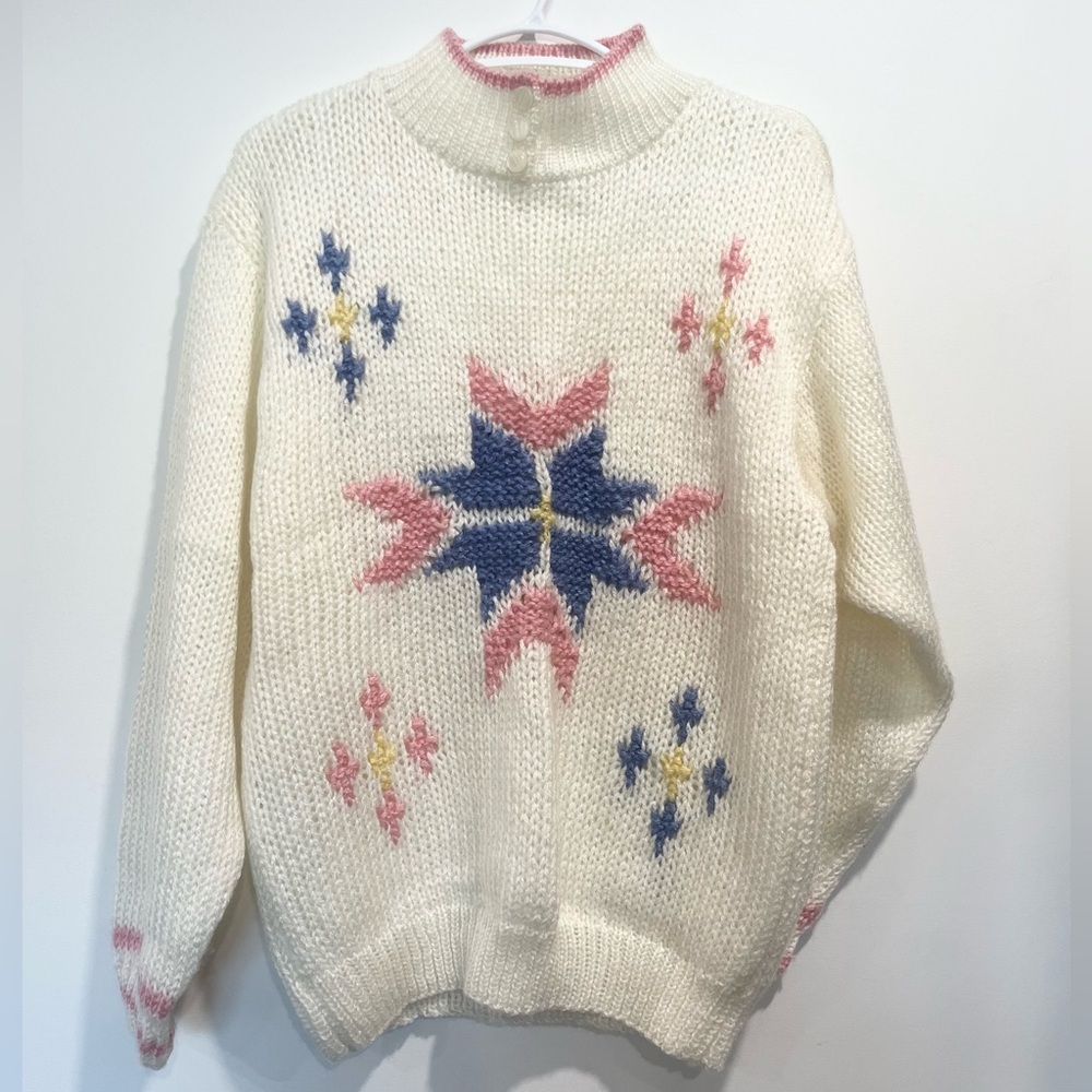 Vintage Hand Knit Sweater Women’s Medium Cottagecore